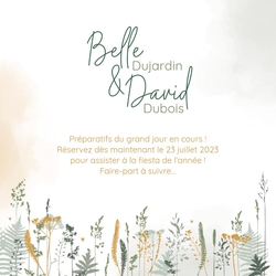 Save the Date   Romantique botanique Verso