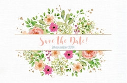 Save the Date   Carte florale Recto