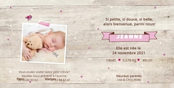 Faire part de naissance   Éléphant avec ballon 317026BF Intérieur