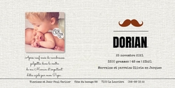 faire part de naissance   moustache 114086BFA Intérieur