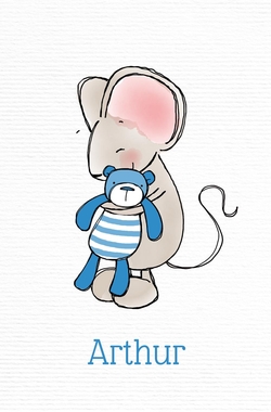 Faire part de naissance   Petite souris 117023F Recto