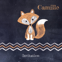 Invitation   Adorable renardeau 11406610F Recto