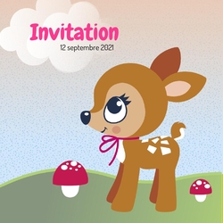 Invitation   Petit cerf 11432710F Recto