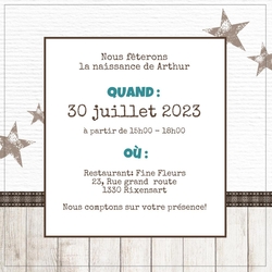 Invitation   Petites mains et étoiles 11411510F Verso