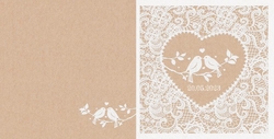 Faire part de mariage   Lovebirds Verso/Recto