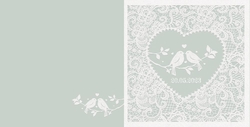 Faire part de mariage   Lovebirds 2 Verso/Recto