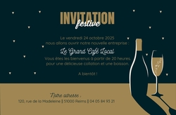 Invitation   Grande ouverture au champagne Verso