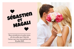 Faire part de mariage   Cœur à cœur Recto