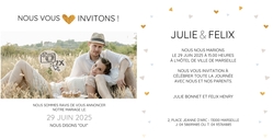 Faire part de mariage   M. et Mme dans une coupe de champagne Intérieur