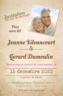 Invitation   Amour classique 186060FR Verso