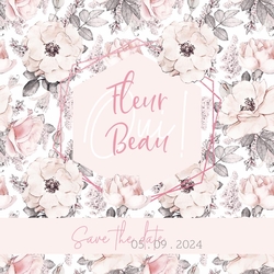 Save the Date   Fleurs avec un look vintage Recto