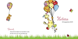 Helena   Giraffe met ballonnen Achterkant/Voorkant