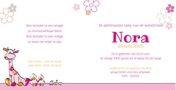 Nora   Roze bloemen giraffe  Binnenkant