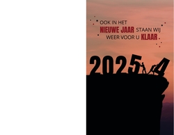 Kerstkaart   Hallo 2025 Achterkant/Voorkant