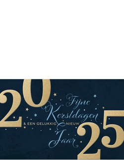 Kerstkaart   2024 Typografisch ontwerp Achterkant/Voorkant