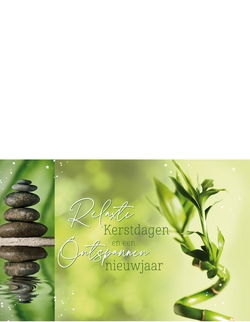 Kerstkaart   Ontspannen Nieuwjaar Achterkant/Voorkant